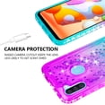 thumbnail image 5 of Case for Samsung Galaxy A11 Case with [Tempered Glass Screen Protector] SOGA Diamond Liquid Quicksand Cover Cute Girl Women Phone Case - Teal / Purple, 5 of 5