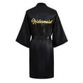 thumbnail image 6 of Gaexia Robes For Women Elegant Satin Kimono Robe for Wedding Party Bridesmaid Lettering Bridal Getting Ready Attire, 6 of 7