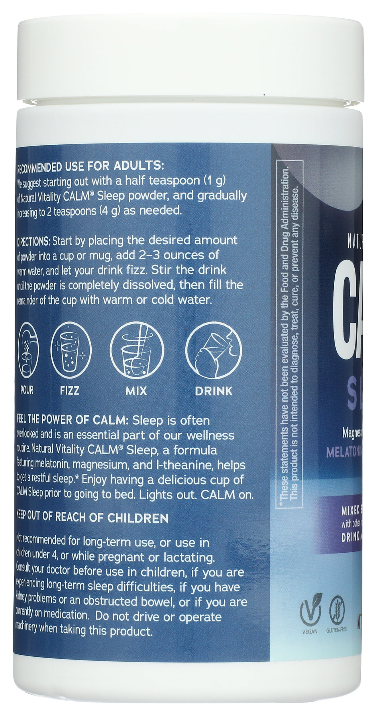 Pack of 3, Natural Vitality Calm Sleep Drink Mix, 6 oz