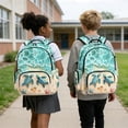 thumbnail image 4 of Xoenoiee Beach Turtle Starfish Seashell Heart Print 17 Inch Backpack for Girls Teens, Lightweight Large Capacity Bookbag School Bag Rucksack for Kindergarten Primary Middle School Students, 4 of 7