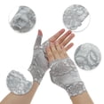 thumbnail image 3 of Unique Bargains 1 Pair Breathable Flower Manicure Gloves Women Silver Tone Black, 3 of 6