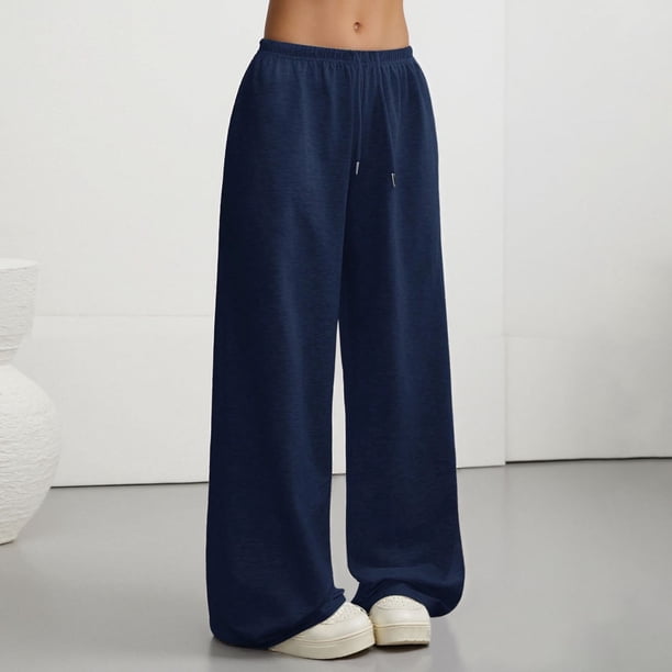 WILLBEST Pantalones Casuales Elegantes Para Mujer, de Cintura Alta, Holgados, Largos y Con Cordón Para Mayor Comodidad y Estilo En El Uso Diario y Viajes.