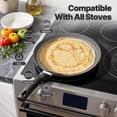 thumbnail image 5 of Innerwell 11 Inch Granite Coating Nonstick Comal Pan, Flat Skillet for Tortillas, Crepes, Pancakes, Roti and Dosa, Large Round Griddle for All Stovetops, 5 of 10