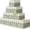 Beige & Green, variant on 10 Pack Large Collapsible Fabric Storage Baskets with Handles Decorative Storage Bins for Organizing Shelves Toys Clothes(White & Beige,16 x 12 x 10 Inches)