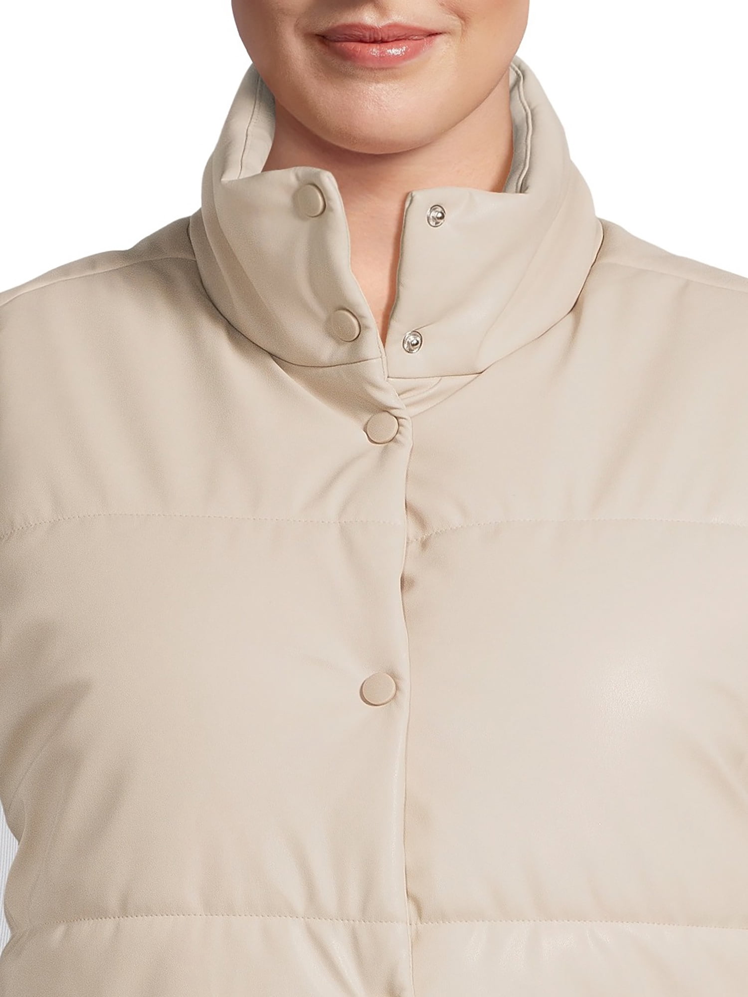 No Boundaries Juniors Standard and Plus Puffer Vest, Sizes XS-4X