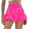 thumbnail image 2 of Running Shorts for Women Elastic Waist Wide Leg Pockets Breathable Yoga Gym Active Sports Workout Athletic Shorts, 2 of 8