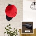thumbnail image 4 of Minimalist Baseball Hat Rack Hat Holder Adhesive Wall Mount Hat Rack Black 10PCS, 4 of 7