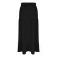 thumbnail image 6 of Abomasnow Long Skirts for Women Drawstring Elastic Waist Side Slipt Maxi Skorts A Line Tiered Vacation Beach Skirts, 6 of 8