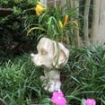 thumbnail image 5 of Homestyles 12 in. "Muttley" the Dog & "Scruffy" the Cat Muggly Animal Face Statue Planter Pot, 5 of 5