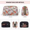 thumbnail image 2 of Minimalist Cute Cockatoo Orange Makeup Bag, Large Capacity Travel Cosmetic Bag for Women Girls- Travel Toiletry Bag Leather Portable Waterproof Makeup Case Organizer with Handle, 2 of 4