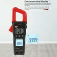 thumbnail image 2 of UNI-T UT202S Clamp Meter 9999 Counts Handheld Digital Clamp Type Multimeter Multifunctional Voltmeter Ammeter Live Line Recognition Continuity Diode Hertz Temperature Tester NCV Universal Meter, 2 of 8
