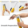 thumbnail image 6 of Deli Grease Gun, 4500 PSI Heavy Duty Pistol Grip Grease Gun Set with 14 oz Load, 10 Inch Spring Flex Hose,1 Fixed Tube and 2 Nozzles , Yellow, 6 of 8