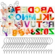 Alphabet Resin Silicone Molds Tools Set, Letter Number Silicone Reversed Resin Casting Mold for Resin, Epoxy Earring Crafts, Key Chains, Crayons, Soap, Clay Crafts 41 pcs