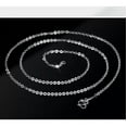 thumbnail image 2 of K-KED Pt950 Pure Platinum 950 Chain Necklace For Women 0.9mm/1.2mm/1.7mm Rolo Chain-42cm/16.5inch-1.2mm 2.3-2.5g, 2 of 9