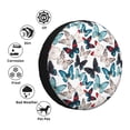 thumbnail image 4 of Logiee Butterfly Print Spare Tire Cover, Universal Wheel Protectors,Waterproof Dust-Proof UV Sun Wheel Tire Cover,Fit for SUV, RV, Travel Trailer, Truck-14 inch, 4 of 6