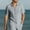 Gray, variant on Men's Short Sleeve Shirt， Casual Button Down Shirt， Lightweight Polyester Shirt for Summer