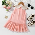 thumbnail image 5 of Mercatoo Toddler Girls Dress Summer Sleeveless Bowknot Ruffle Dress Doll Collar Princess Sundress Little Girls Casual Dress, 5 of 7