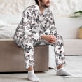 thumbnail image 7 of Naloa Bird Men’s Pajamas Set - Long Sleeve Button Down Sleep Shirt and Pajama Bottoms Sleepwear Set-X-Large, 7 of 7