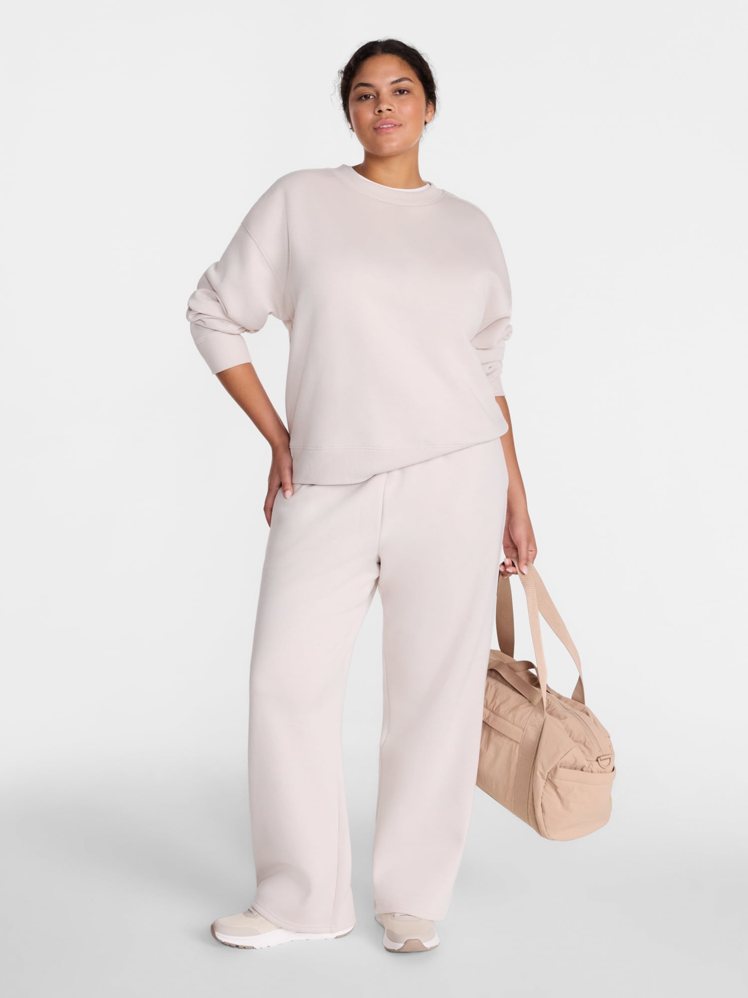 Athletic Works Women's and Women's Plus Fleece Pants with Pockets, 31.5" Inseam, Sizes XS-4X