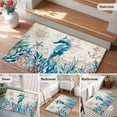 thumbnail image 6 of Summer Marine Life Washable Small Entryway Area Rugs 2'x3', Ocean Seahorse Starfish Coral Coastal Anchor Low Pile Throw Rug Non-Slip Sturdy Edge Binding Carpet for Front Door Floor Room Entry, 6 of 9