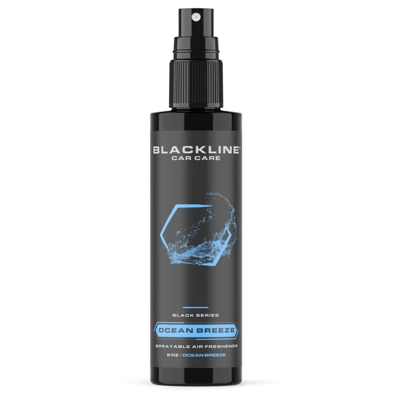 Blackline Car Care - Ocean Breeze Car Air Freshener, Long-Lasting, Oder Eliminator, for Cars, Trucks, SUV, or Home Use - 8 fl OZ - Scent Spray