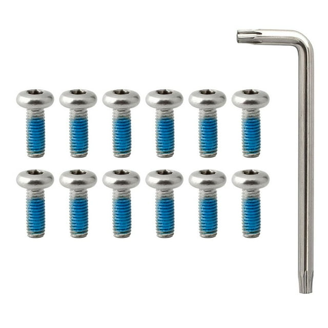 12 piezas tornillos de disco de bicicleta estándar M5 T25 bicicleta de carretera de montaña pernos de eje de Rotor trasero accesorios de ferretería Macarena Tornillo de disco de freno de bicicleta
