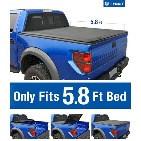Tyger Auto T3 Tri-Fold Truck Bed Tonneau Cover TG-BC3C1006 for 2014-2019 Chevy Silverado / GMC Sierra 1500 | Fleetside 5.8' Bed | For models without Utility Track