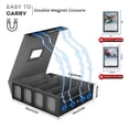 thumbnail image 5 of 3200+ Trading Card Storage Box with Commander Display, 4-Row TCG Card Box with Portable Handle, Compatible for TCG/MTG/Magic Cards, 30 Colorful Divider, 8 Supporters, US Design Patent, 5 of 8