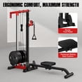 thumbnail image 4 of Cable Crossover Machine,Lat Pull Down Machine for Home Gym, Wall Mounted Cable Machine with 16 Adjustable Positions,LAT Tower with Cable Row Attachment, 4 of 10