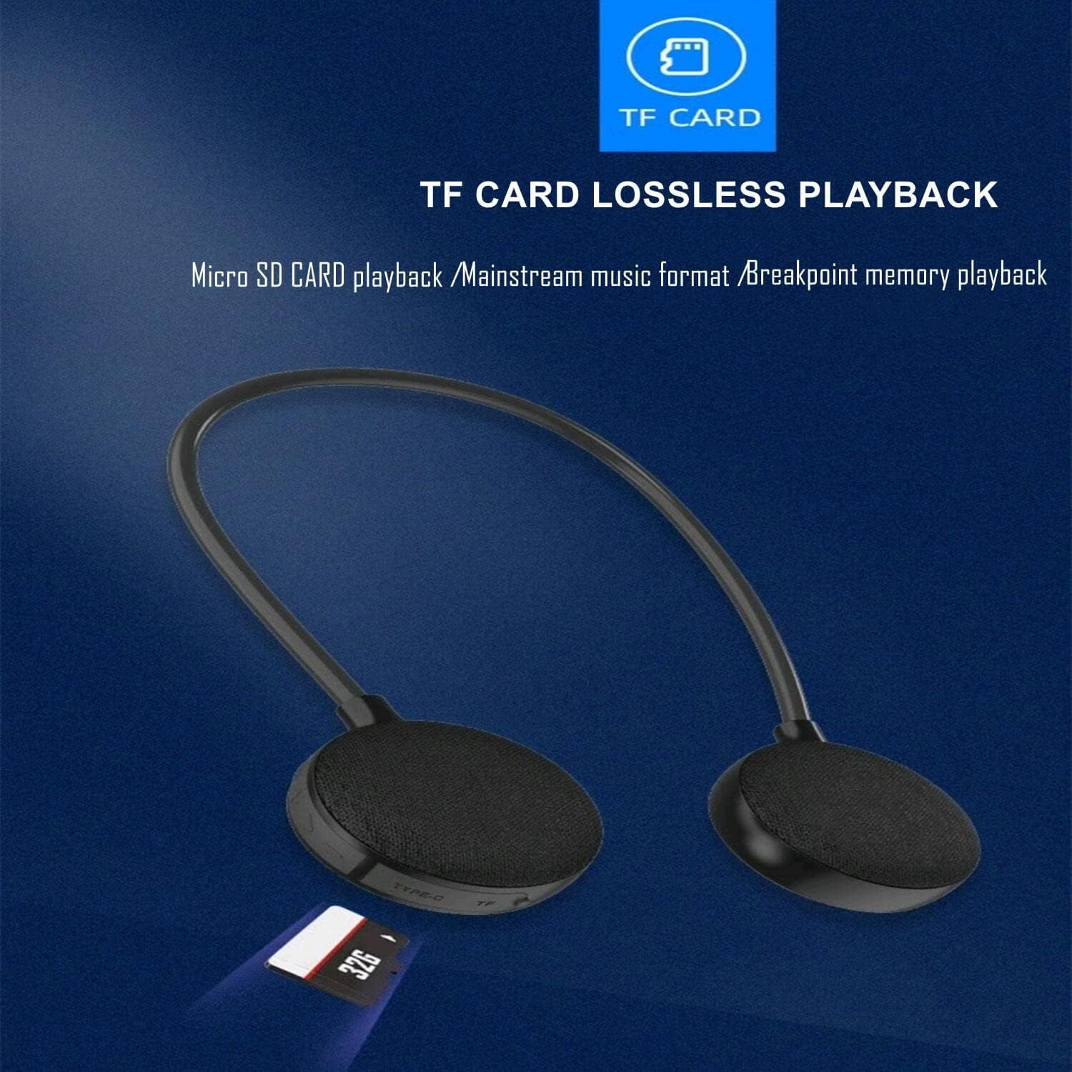 Neck Speaker with Stereo Sound - Bluetooth 5.3, IPX5 Waterproof, 15H Playtime, Lightweight Hands-Free Speaker for Sports, Outdoors & Home