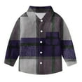 thumbnail image 4 of DxhmoneyHX Baby Boy Clothes Dressy Casual Collared Going Out Tops Fall Outfits&nbsp;Fashion Long Sleeve Button Down Plaid Shirts with Pocket Size 5 Years, 4 of 9