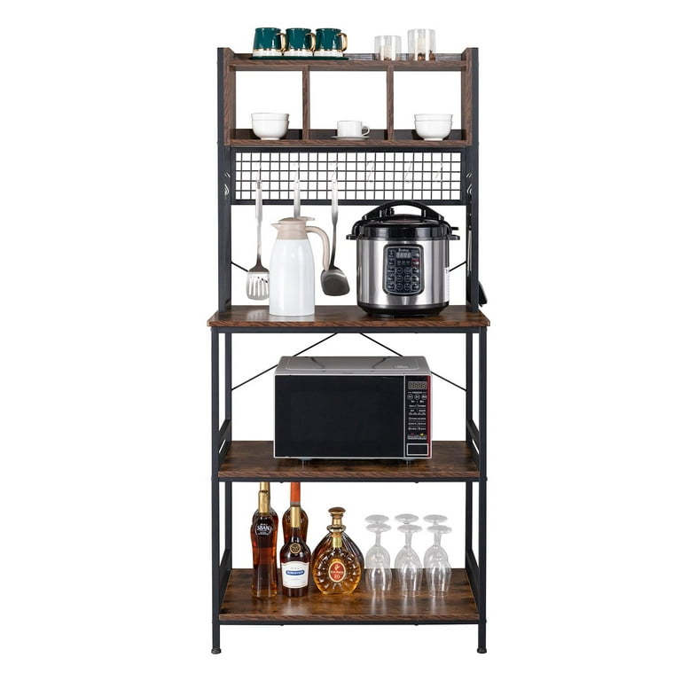 Dropship 4/5-Tier Wood Kitchen Storage Stand Bakers Rack Shelf