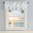 thumbnail image 2 of Window Valance for Kitchen,Abstract Ocean Coral Starfish Rod Pocket Curtain Valances Short Curtains Drapes Panel,Watercolor Marine Life Window Treatment Topper for Living Room Bathroom Bedroom Home, 2 of 9