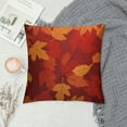 thumbnail image 2 of COMIO  Autumn Leaves Throw Pillowcases Orange Fall Maple Tree Leaves Soft Throw Pillow Covers Cushion Case Living Room Bed Sofa Car Dorm, 2 of 5