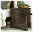 thumbnail image 2 of Signature Design by Ashley Porter Classic 2 Drawer Nightstand with Dovetail and Ball-bearing Construction, Dark Brown, 2 of 8