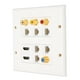 thumbnail image 3 of Sincero Placa de pared Ethernet Interfaz multimedia HD CAT6 TV F Head RCA Coax para casa Oficina Hotel, 3 of 10