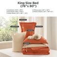 thumbnail image 2 of Cozy Comfort King Size Comforter Set Burnt Orange, 7 Pieces Lightweight King Bedding Sets Boho with Comforter, Sheets, Pillowcases & Shams, 2 of 6