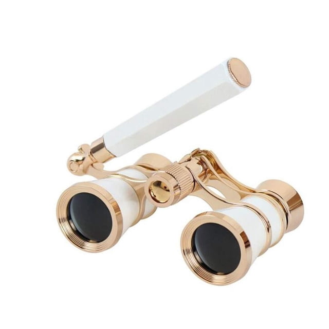 Mini binoculares de metal 3x25 Binocular retro ligero con mango plegable incorporado para adultos N Tomshoo Telescopio