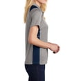 thumbnail image 5 of Mafoose Women's Heather Colorblock Contender Polo Vintage Heather/ True Navy Small, 5 of 5