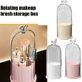 thumbnail image 5 of Concealed Toothbrush Holder,360 Rotate Makeup Brush Holder, Makeup Brush Organizer with Clear Lid,Waterproof Dustproof Makeup Brushes Organizer Storage,for Vanity Desktop Bathroom Countertop, 5 of 7