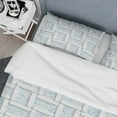thumbnail image 4 of Designart '3D White And Light Blue Pattern I' Mid-Century Modern Duvet Cover Set, 4 of 4