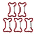thumbnail image 7 of 5Pcs Bone Shape Spring Snap Clip Aluminum Alloy KeyRings Hanging Buckle Carabiner Keychains Bag Clip Hook Connectors, 7 of 7