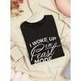 thumbnail image 3 of I Woke Up In Feast Mode Women Black T-Shirt, Female Medium, 3 of 4