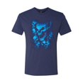thumbnail image 2 of 3D Blue Skulls Trendy | Mens Fashion Premium Tri Blend T-Shirt, Vintage Navy, Small, 2 of 4