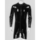 thumbnail image 5 of Leotardo de charol Wetlook para hombre, mono de látex con cuello simulado y cremallera, mono de manga larga para fiesta, club nocturno, espectáculo, ropa para discoteca, 5 of 5