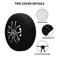thumbnail image 4 of Balery Purple Mardi Grastire Cover Waterproof Dust-Proof, Universal Spare Wheel Tire Cover For Trailer, Rv, Suv Truck And Vehicle Camper Accessories-15 Inch, 4 of 9