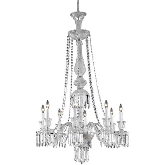 Majestic Bohemian Chandelier with Hand-Cut Crystals