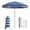 Blue strip, variant on 6ft Beach Umbrella - Heavy Duty Wind Resistant UV 50+ Portable Sun Shade with Sand Anchor & Carry Bag, Outdoor Folding Umbrella for Beach, Pool, Patio, Garden