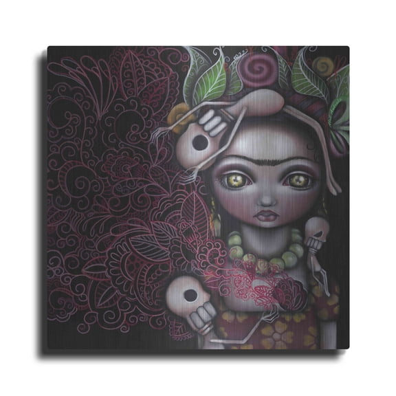 Luxe Metal Art 'My Inner Feelings' by Abril Andrade, Metal Wall Art, 24"x24"
