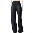 thumbnail image 2 of Vaqueros anchos con tacto lateral y cintura alta para mujer, color negro, talla 16, 2 of 6